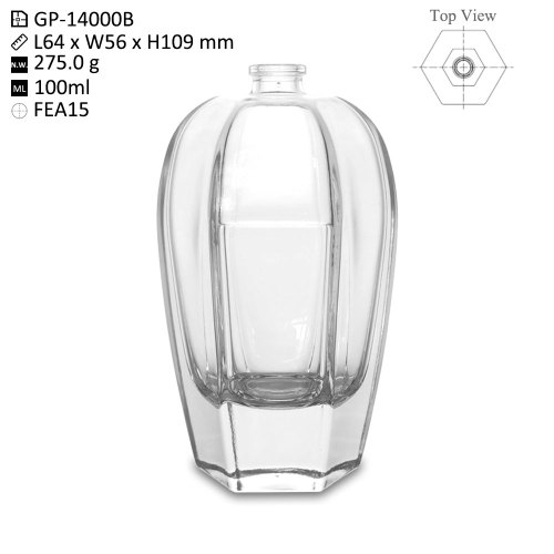 100ml glass perfume bottle wholesale | crown zamac cap | FEA15 neck, sprayer bottle | GP Perfume Bottles Wholesale