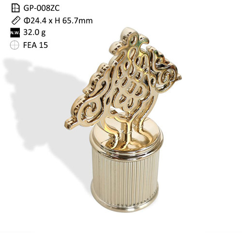 Flower pattern zamac perfume cap wholesale | zamak cap customization | zinc alloy cap supplier | perfume cap manufacturer | GP Botttle Manufacturing