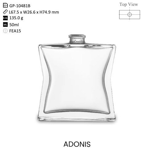 زجاجة عطر Adonis 50 مل بالجملة - خدمات التخصيص وOEM/ODM للعلامات التجارية | حلول تعبئة العطور عالية الجودة