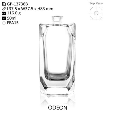 50ml Odeon Perfume Bottle | Luxurious Glass Design with Custom OEM/ODM Options | Wholesale Packaging Solutions for Brands | Choose from Various Cap Materials