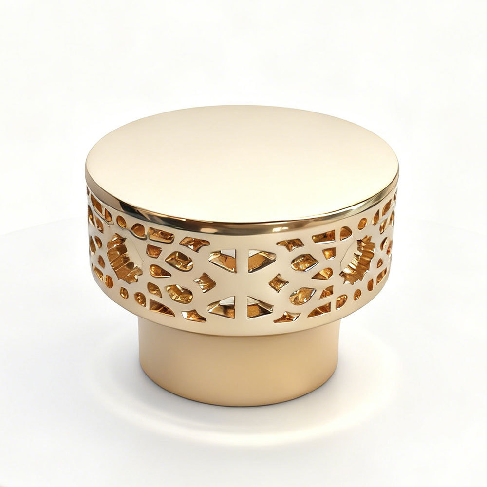 Perfume cap materials: wood, zamac, plastic and aluminum