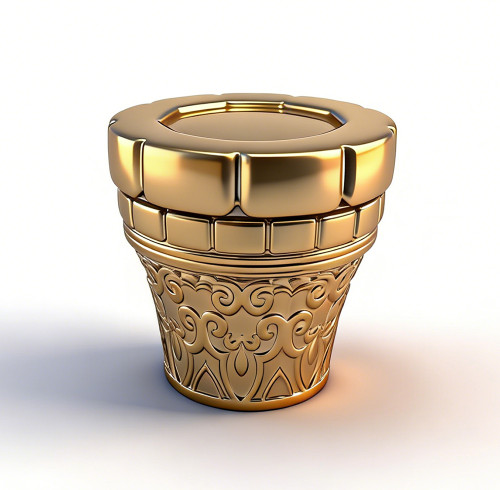 Golden plated zamac perfume cap wholesale | crown shape perfume cap | zinc alloy cap | zamak cap for glass bottle | GP Bottles Manufacturing