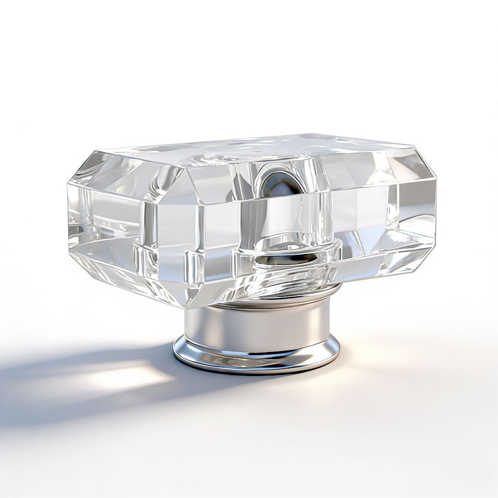 Clear surlyn custom plastic overcaps perfume bottle closures with PP collar