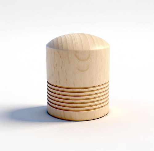 Cylinder-shaped natrual color wooden perfume cap on sale,15mm crimp bottleneck| GP Bottles