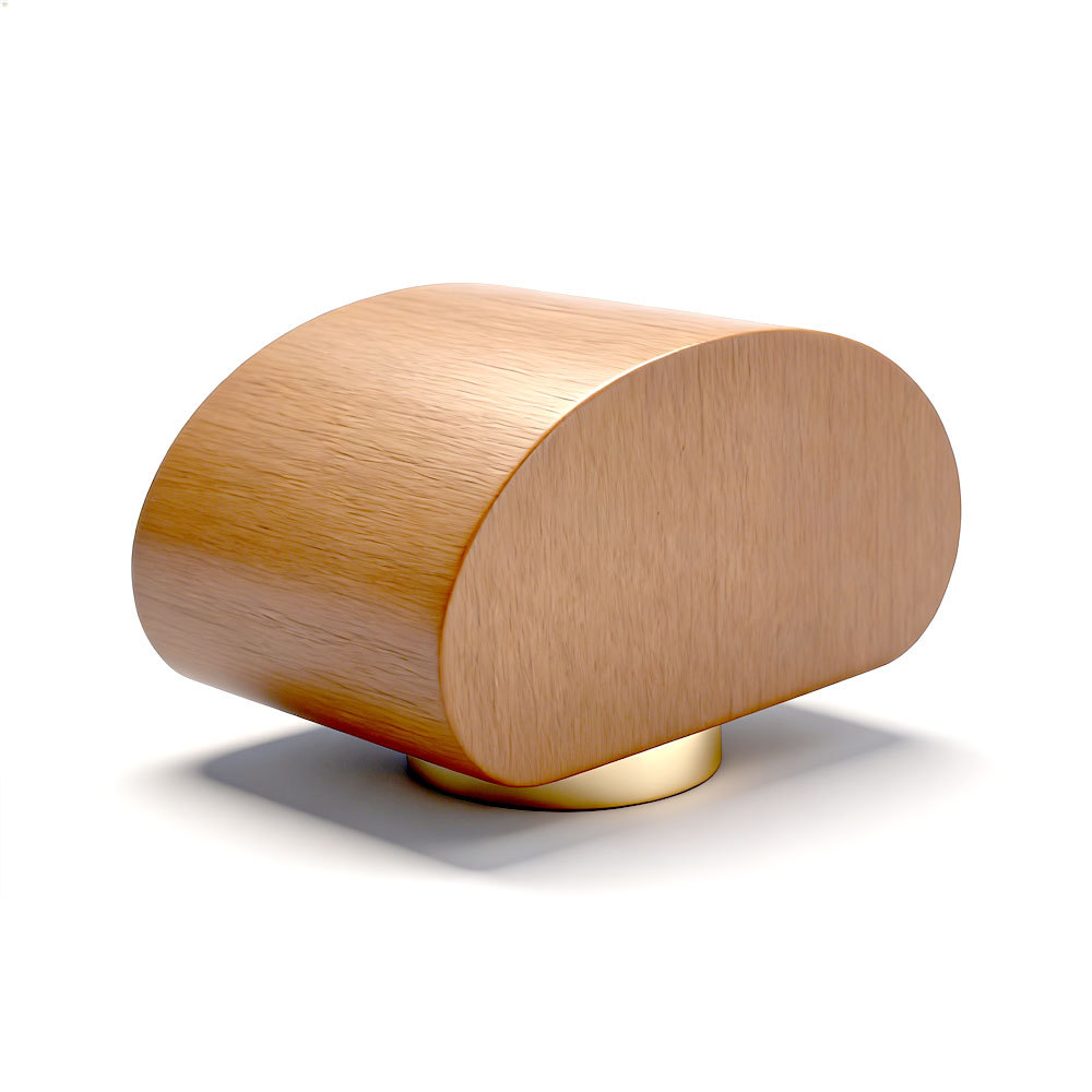 Wholesale wood cap for bottle, natrual beech wood,  deep red lacquer varnish, for FEA 15 perfum glass bottle | GP Bottles