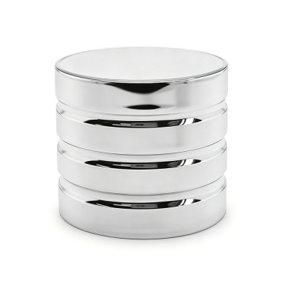 Custom perfume bottle lids wholesale | cylinder with stripe design zamac cap | design for FEA15mm neck bottle | GP Bottles OEM ODM Manufacturing