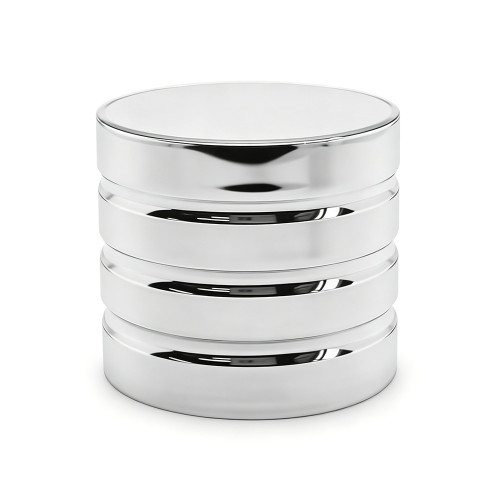 Custom perfume bottle lids wholesale | cylinder with stripe design zamac cap | design for FEA15mm neck bottle | GP Bottles OEM ODM Manufacturing