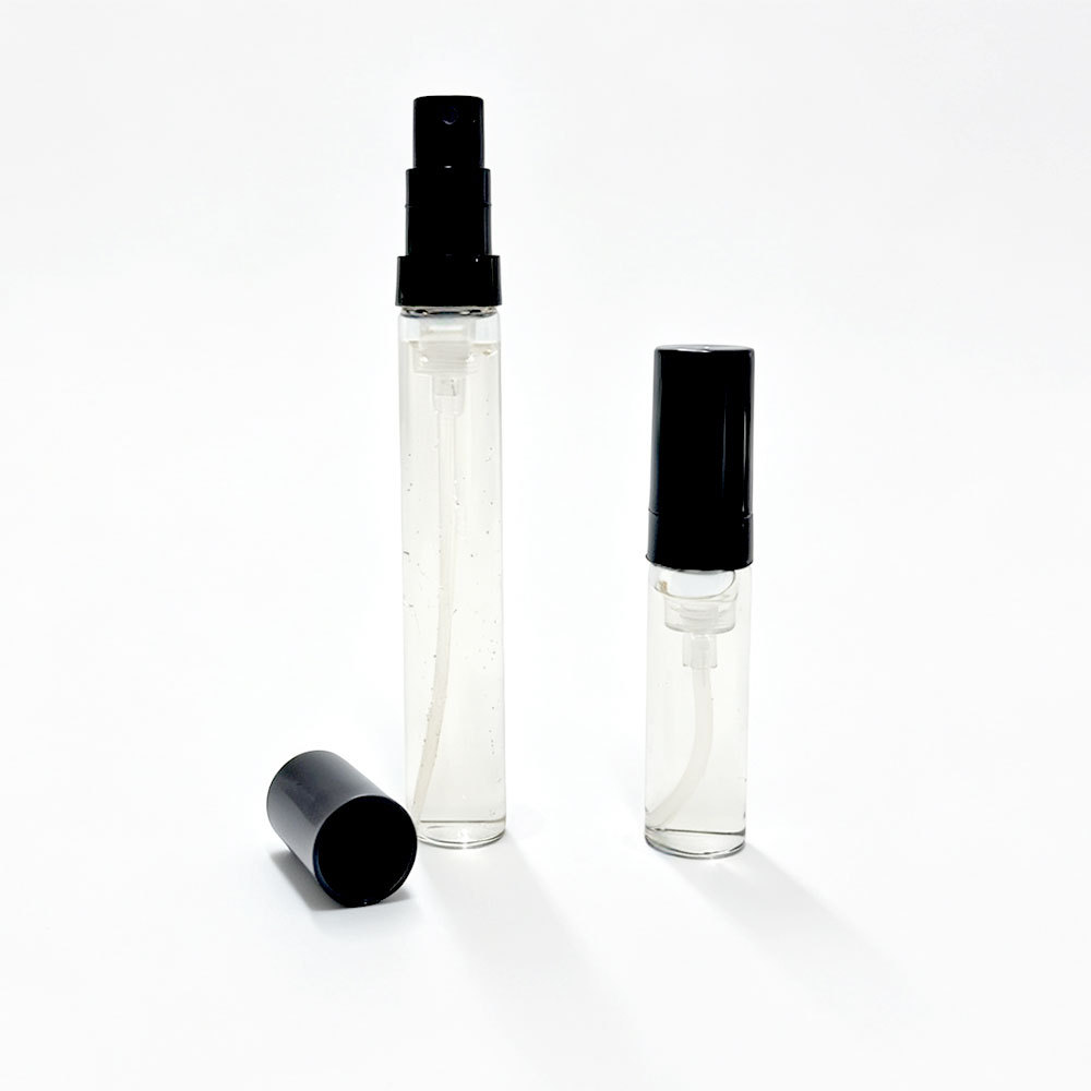 Perfume sample bottle with fine mist sprayer