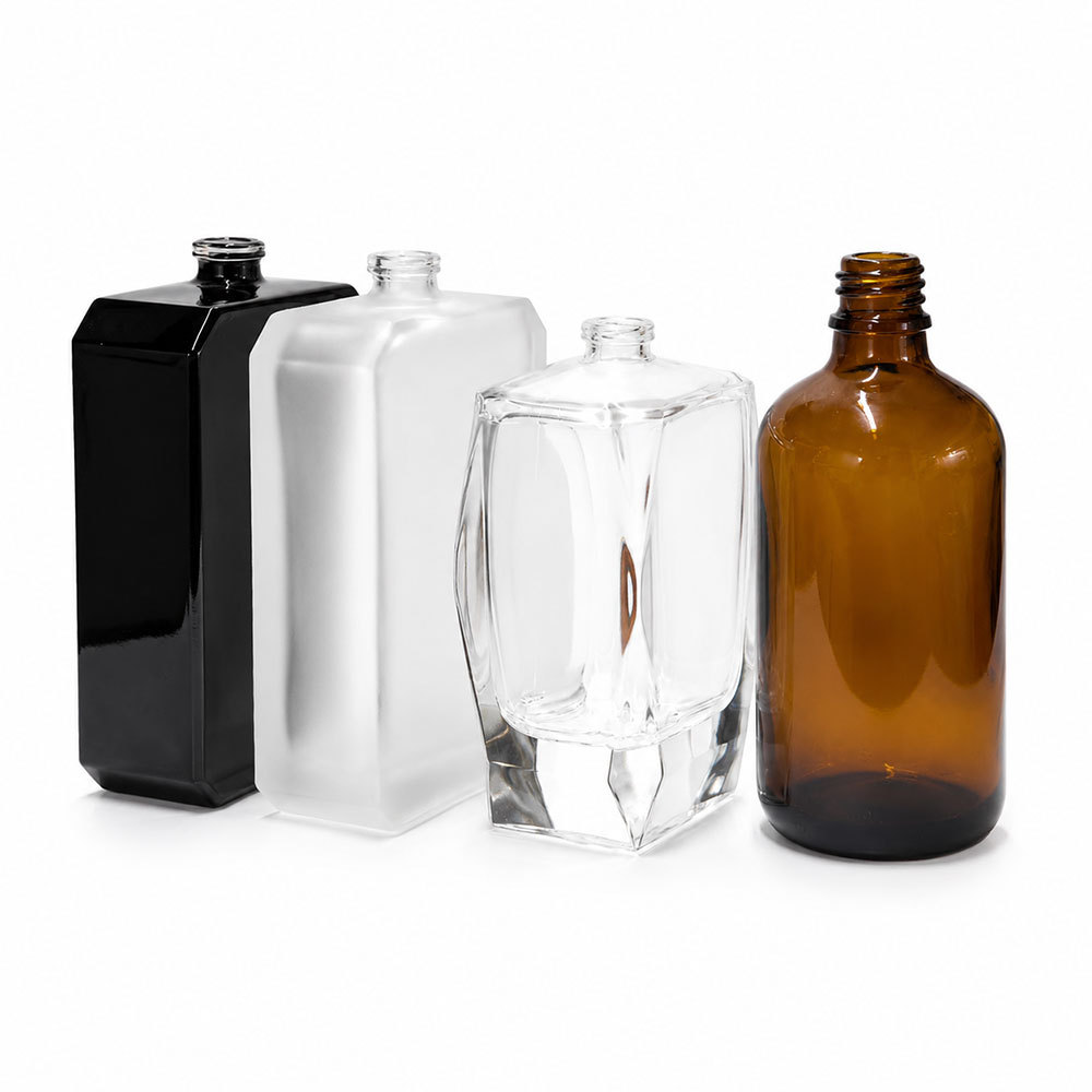 Different glass materials for perfume bottles