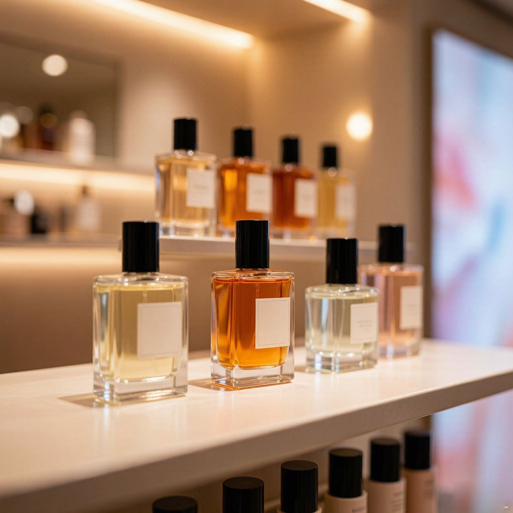 Custom perfume bottles and fine mist atomizers ready for branding