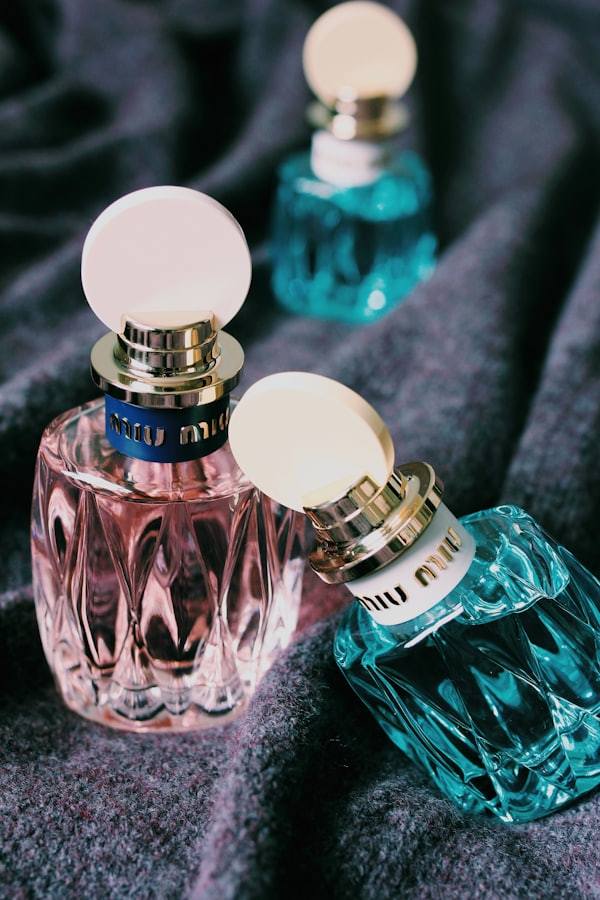 Perfume bottle detail with cap