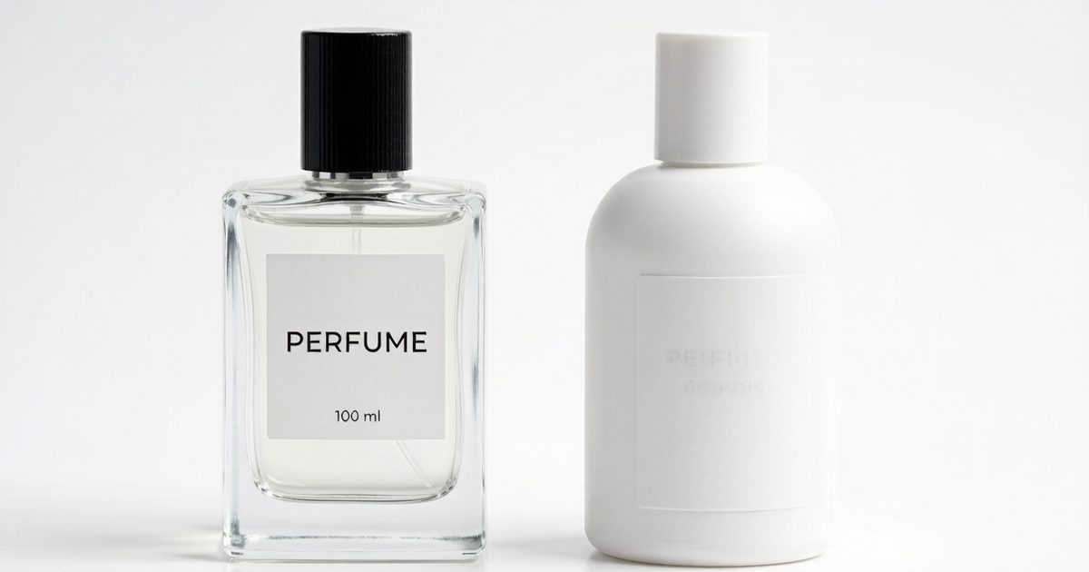 Custom glass perfume bottles with matching caps