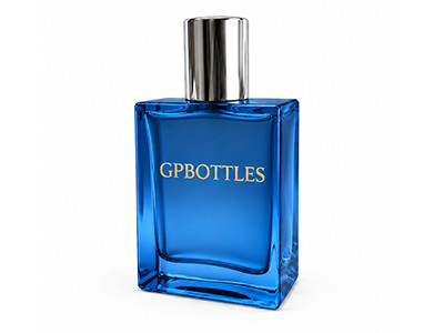 Solid Aluminium Perfume Cap (Slim) front view on a fragrance bottle