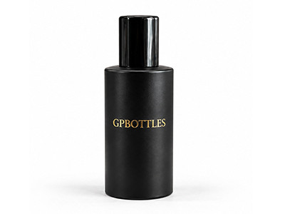 Solid Aluminium Perfume Cap (Slim) front view on a fragrance bottle