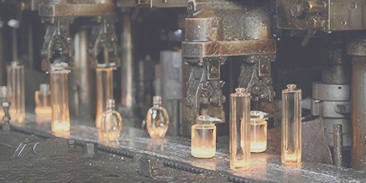 Formed glass perfume bottles after molding and annealing