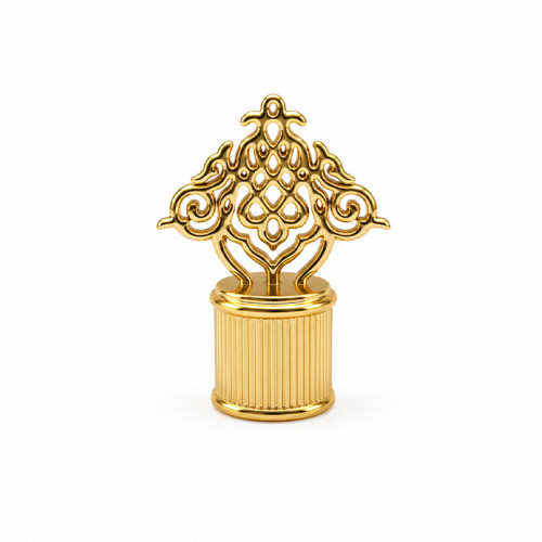 Flower pattern zamac perfume cap wholesale | zamak cap customization | zinc alloy cap supplier | perfume cap manufacturer | GP Botttle Manufacturing
