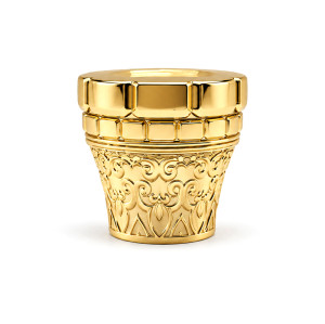 Golden plated zamac perfume cap wholesale | crown shape perfume cap | zinc alloy cap | zamak cap for glass bottle | GP Bottles Manufacturing