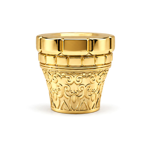 Golden plated zamac perfume cap wholesale | crown shape perfume cap | zinc alloy cap | zamak cap for glass bottle | GP Bottles Manufacturing