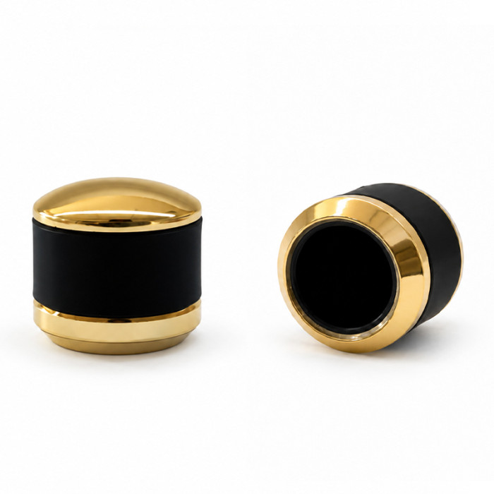 Glass perfume bottle lids zamac cap wholesale | zamak perfume cap | cap with rubber band | GP Bottles OEM ODM Manufacturing