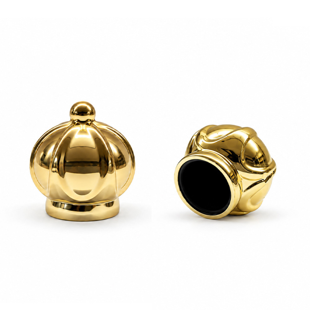 Shinny black zinc alloy perfume cap wholesale | Perfume bottle caps suppliers China manufacturer | GP Bottles