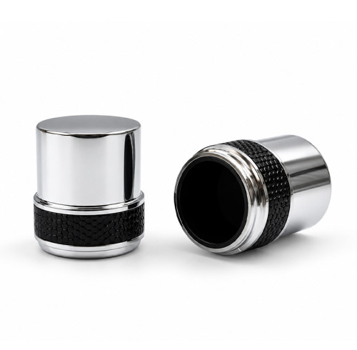 Glass bottles zamac perfume cap wholesale | golden plated with leather | standard FEA15mm | GP Bottles OEM ODM Manufacturing