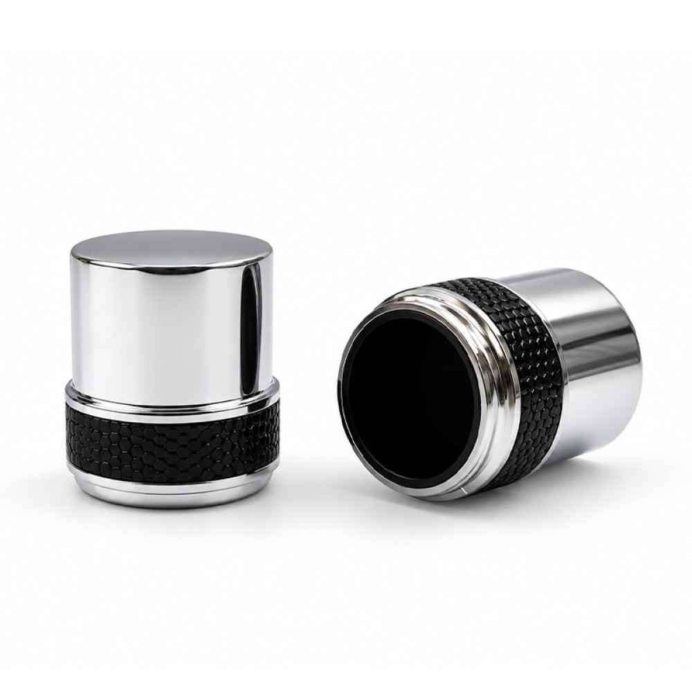 Glass bottles zamac perfume cap wholesale | golden plated with leather | standard FEA15mm | GP Bottles OEM ODM Manufacturing