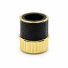 Custom perfume cap zinc alloy with leather wholesale | zamak perfume cap | FEA15 glass bottle | GP Bottles OEM ODM Manufacturing