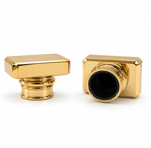 Rectangle zamac art deco perfume bottle caps wholesale | zamak perfume cap | zinc alloy cap | GP Bottles OEM ODM Manufacturing