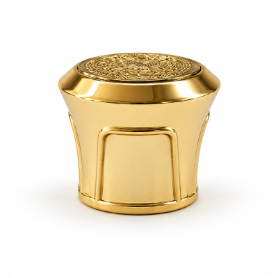 Golden bottle caps for luxury perfume packaging wholesale | zamac perfume cap | FEA 15 pump sprayer suitable |  GP Bottles OEM ODM Manufacturing
