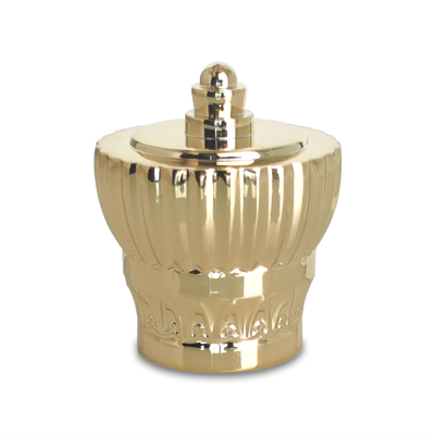 Luxurious Gold Crown Zamac Cap for Perfume Bottle FEA15 | Customizable Wholesale Option