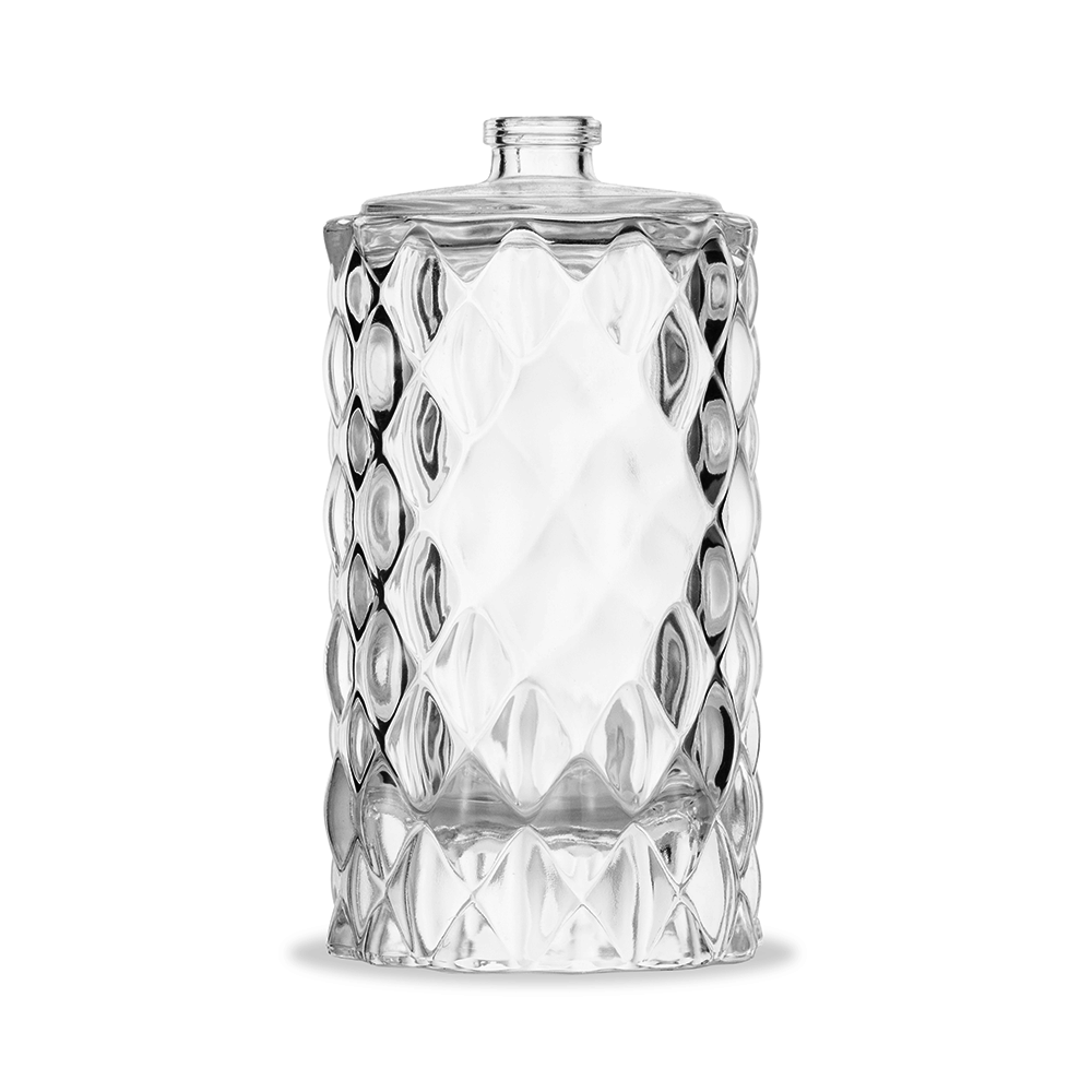 Diamond glass perfume bottle