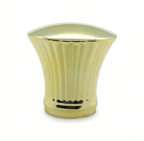 golden metal perfume caps wholesale | zamac perfume cap | zinc alloy cap | design for FEA 15mm neck glass bottle  | GP Bottles Manufacturing