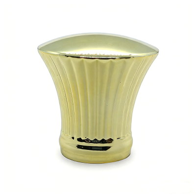 golden metal perfume caps wholesale | zamac perfume cap | zinc alloy cap | design for FEA 15mm neck glass bottle  | GP Bottles Manufacturing