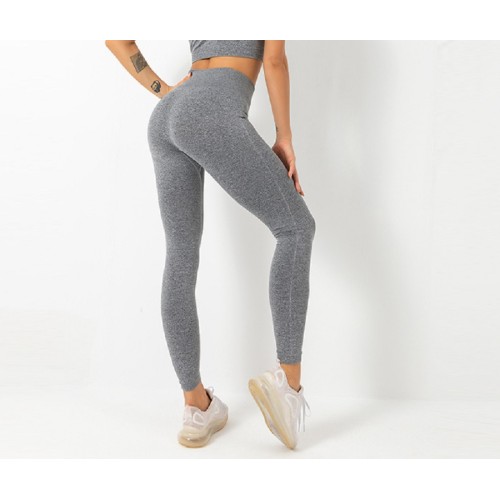 Seamless knitted hip wicking yoga pants