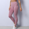 Seamless knitted hip wicking yoga pants
