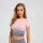 Knitted seamless top, gradient fitness t-shirt, sports yoga, short-sleeved yoga clothes, women