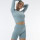 Seamless yoga wear high stretch hollow back workout wear sports long-sleeved top