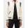 Teddy leather trim Long sleeve plain bomber jacket