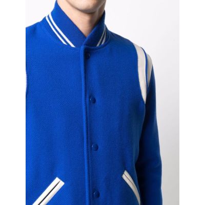 Custom  blue Blank varsity jacket  brand replica wholesale