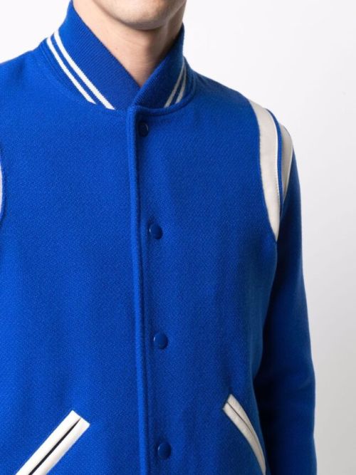 Custom  blue Blank varsity jacket  brand replica wholesale