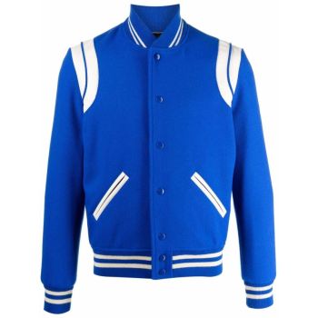 Custom  blue Blank varsity jacket  brand replica wholesale