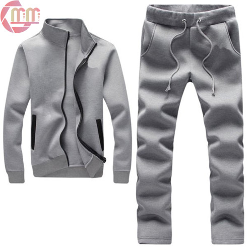 Wholesale Full Zip Jogging Plain Custom Tracksuit  Set For Men