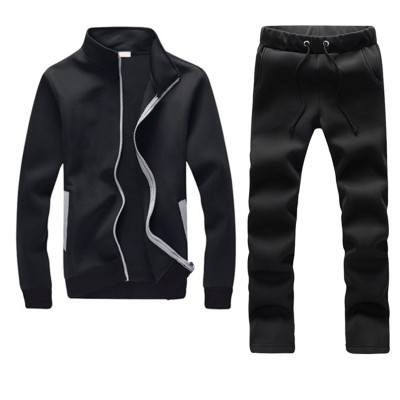 Wholesale Full Zip Jogging Plain Custom Tracksuit  Set For Men