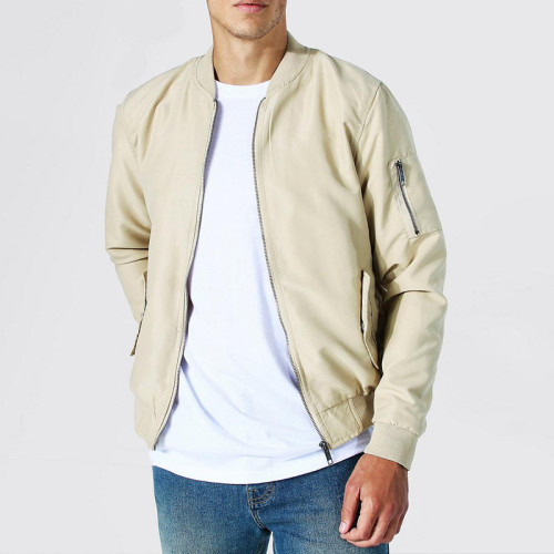 Wholesale Customized Blank Plain Crop Bomber Jacket For Men