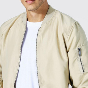 Wholesale Customized Blank Plain Crop Bomber Jacket  For Men