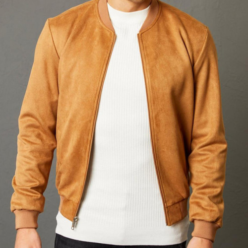 Hot Selling Suedette Bomber Jacket For Men Wholesale