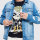 2022 Men Latest Regular Fit Ripped Denim Jacket Wholesale