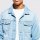 Factory Custom Trendy Denim Mens Skull Applique Regular Denim Jacket