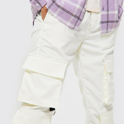 Slim Fit multi pocket Text Print Cargo Trouser private label Custom wholesale