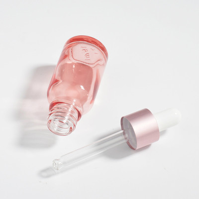 Wholesale Euro Pink Glass Essential Oil Dropper Bottles | Serum Tincture Bottles with Rose Gold Dropper